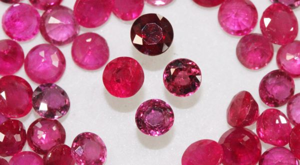 Ruby 3-4mm Faceted Rounds @ $150.00/ct.
