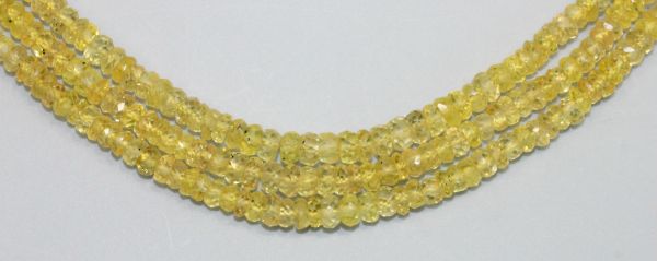 Yellow Sapphire Faceted Rondels
