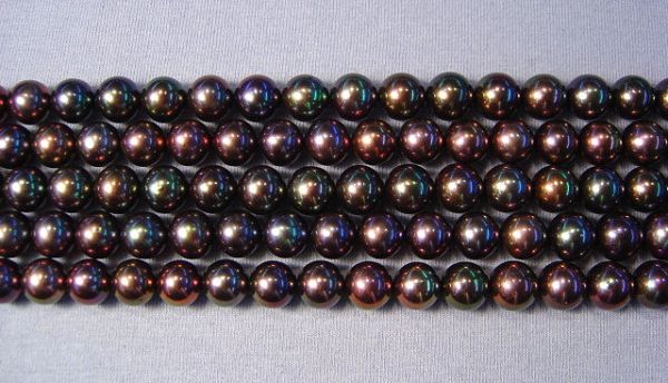 Peacock Gemmy 10-11mm Round Pearls