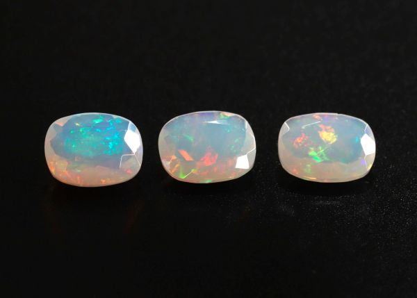 Opal Faceted Cushion Antique - 7 x 9 mm 