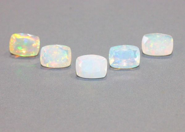 Opal Faceted Cushion Antique - 6x8mm