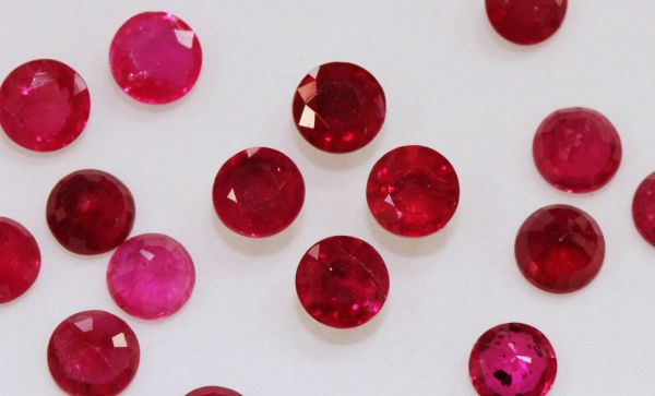 Ruby 4mm Rounds @ $175.00/ct. 