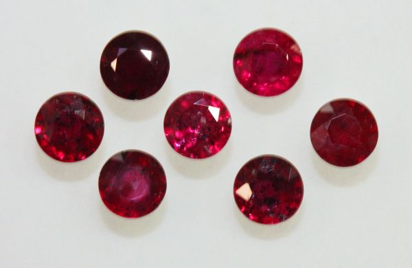 Ruby Faceted Rounds @ $175.00/ct. - 4-5mm