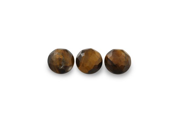 Tigereye Rose Cut Round Cabochons – 18 mm