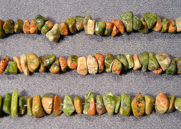 Unakite Chips Bead Strands