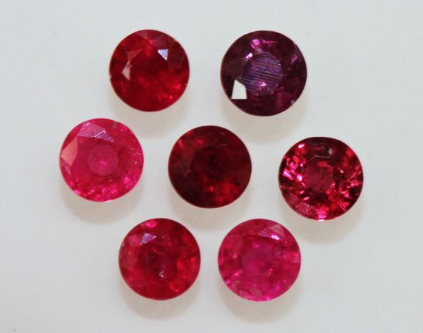 Ruby Faceted Rounds 5mm - $195.00/ct.