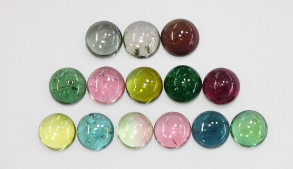 8mm Tourmaline Round Cabochons