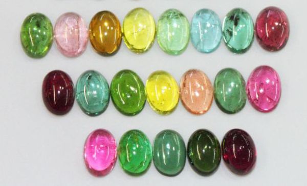 Tourmaline Oval Cabochons 5 x 7 mm