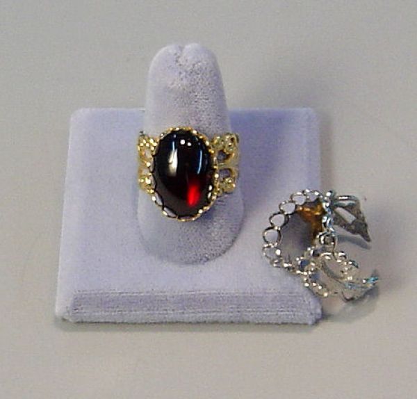 Plated Filigree Rings - 13x18mm