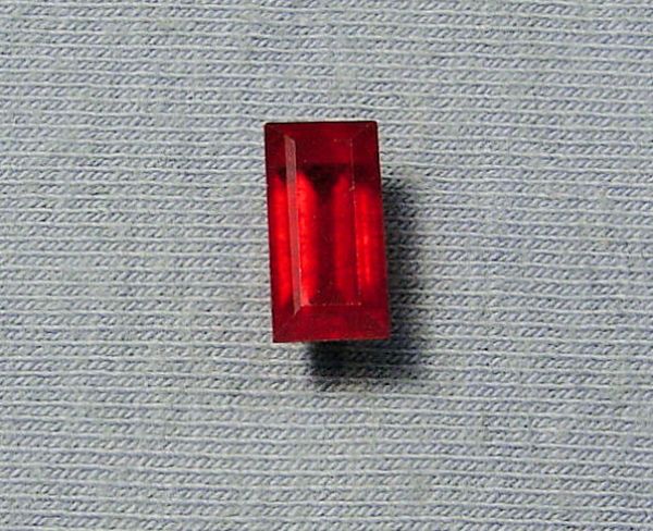 Ruby Fissure Filled Faceted Cushion Cut 5.65x9.7mm - 3.31 cts.