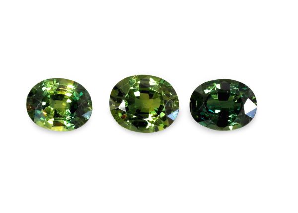 wholesale natural green sapphire lot of 3