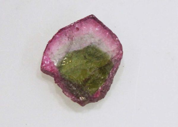 Watermelon Tourmaline Slice, 3.57 cts. - 12x13mm