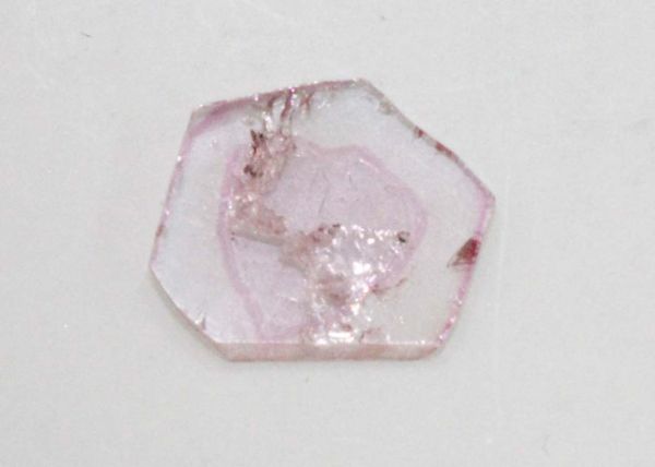 Pink Tourmaline Slice, 1.27 cts. - 8.3x9.6mm