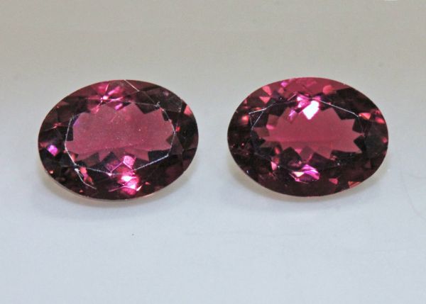 Tourmaline Red 6x8mm Oval Pair