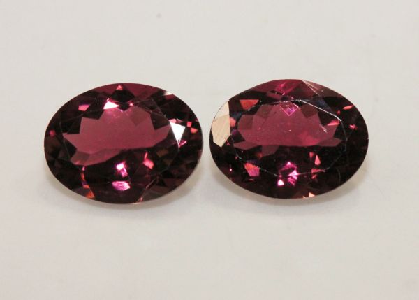 Tourmaline Red 6x8mm Oval Pair