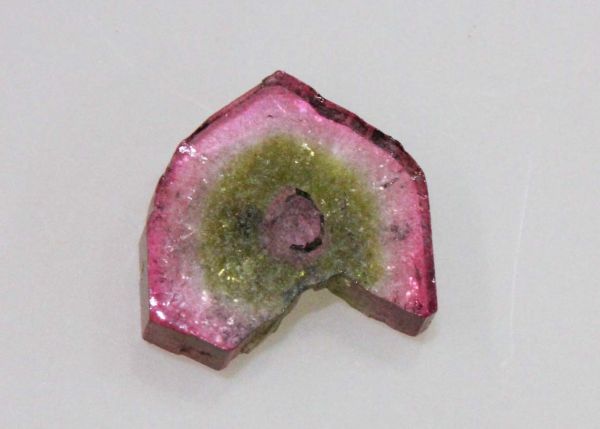 Watermelon Tourmaline Slice, 3.86 cts. - 11x11.4mm