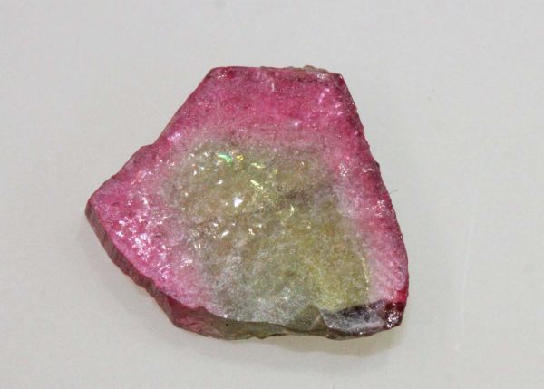 Watermelon Tourmaline Slice, 7.36 cts. - 14.6x15.4mm