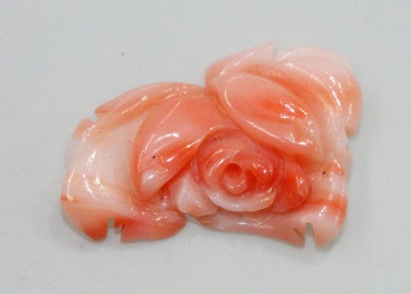 Coral Carved Single Rose  - 1.49 gm.