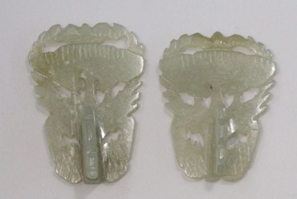 Nephrite Jade -  Pair of Peacocks 
