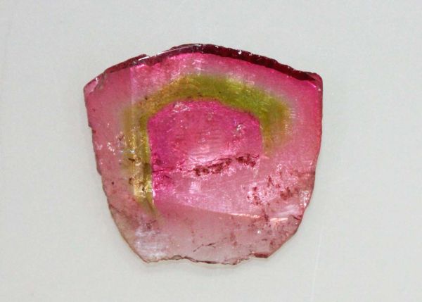 Watermelon Tourmaline Slice, 6.58 cts. - 16x18mm