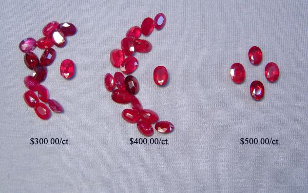 Ruby Faceted Oval - 5x7mm