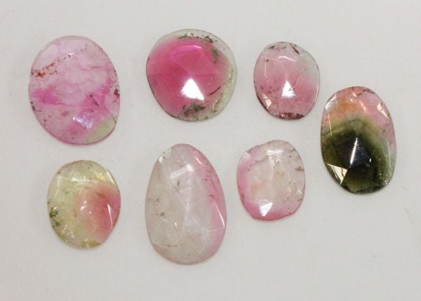 Tourmaline Rose-Cut Slices, 17.74 cts. - Lot of 7 
