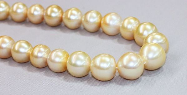 Natural Color Golden South Sea Pearls 