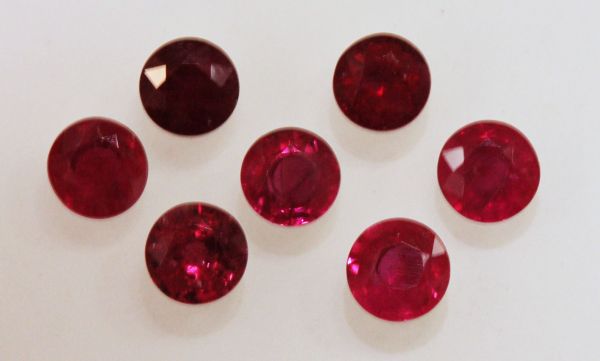 Ruby Faceted Round @ $275.00/ct. - 4-5mm