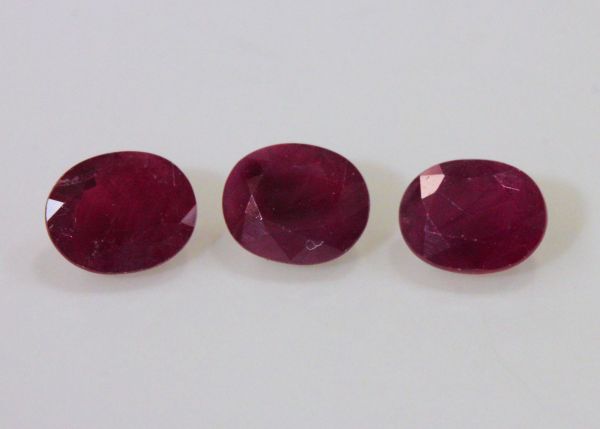 Ruby Faceted Oval, 5x6mm - Commercial Grade