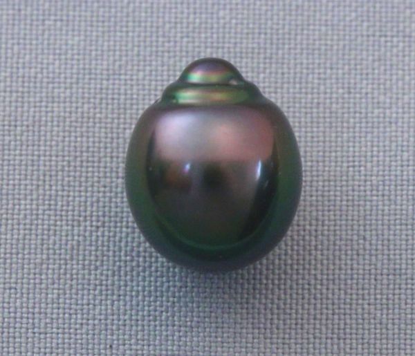Tahitian Pearl Natural Color Drop Undrilled, 9.1x10.9mm - #6950TS-12