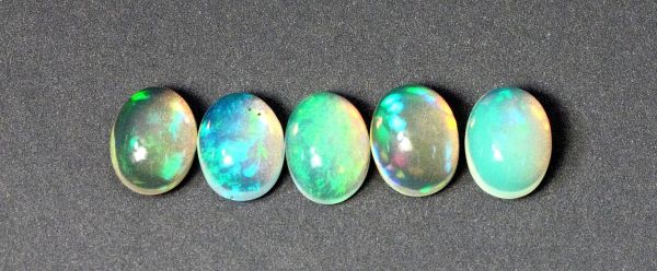 Ethiopian Opal Oval Cabochons, 6x8mm - Regular Grade