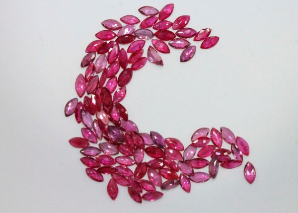 2.5x5mm Marquise Ruby @ $105.00/ct.