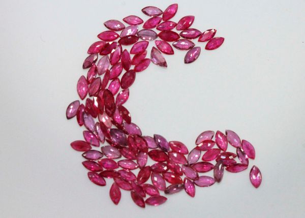 Ruby Faceted Marquise @ $105.00/ct. - 2.5x5mm