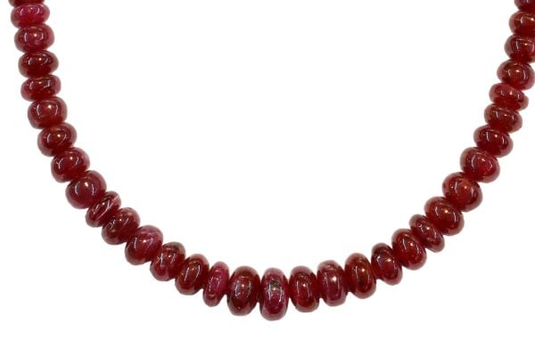 2.7-6mm smooth rondel ruby beads