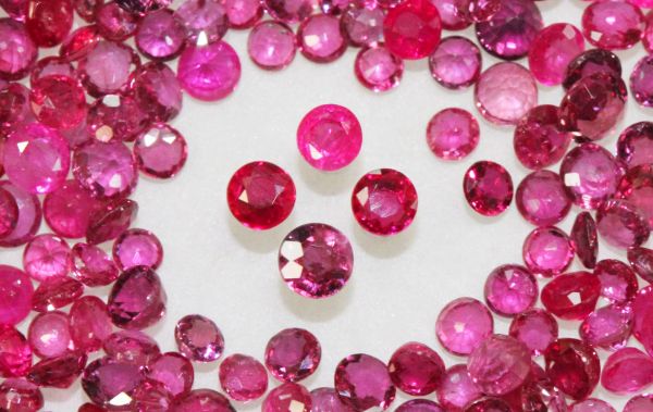 Faceted Round Ruby @ $40.00/ct. 