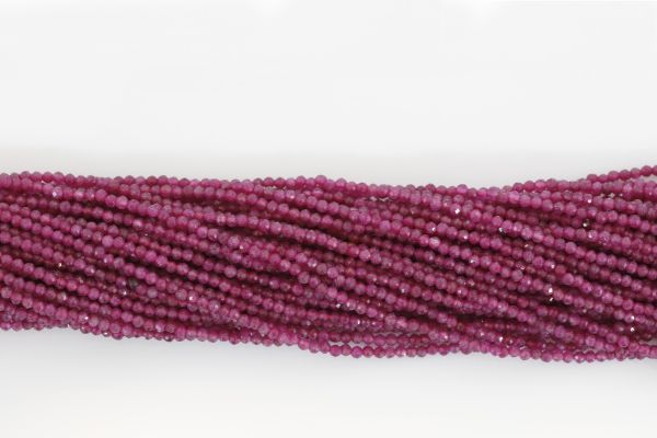 2mm Faceted Ruby Beads