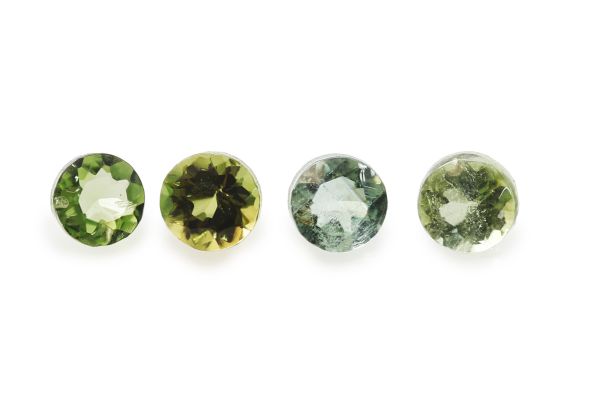  2mm Faceted green Tourmaline