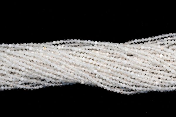 2mm Moonstone faceted bead strand