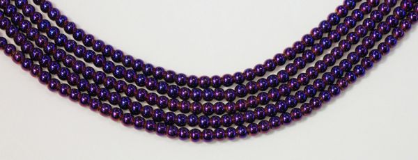 2mm Purple Plated Beads