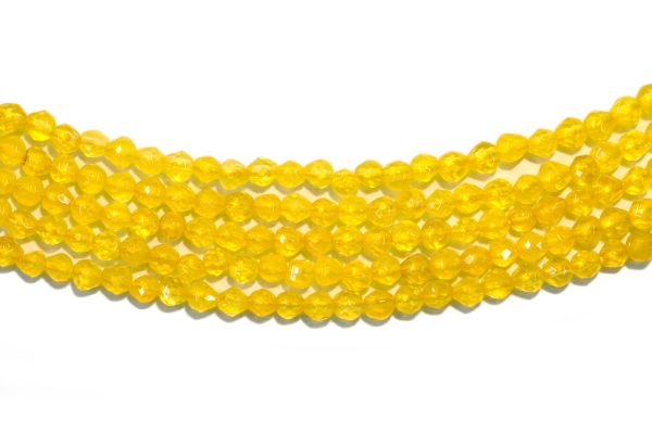 2mm yellow onyx bead strand