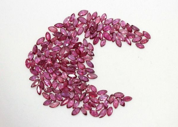 Ruby Faceted Marquise, Good Grade -2x4mm
