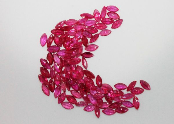 Ruby Faceted Marquise @ $150.00/ct. - 2.5x5mm