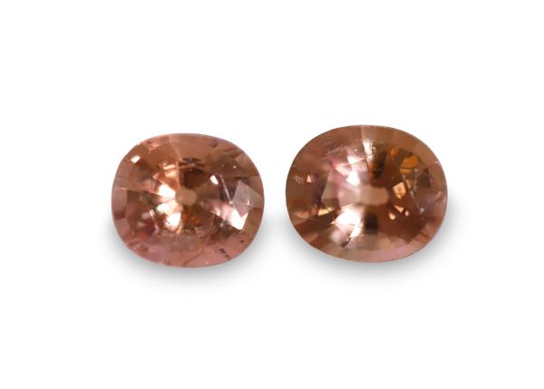 Wholesale 3.26 ct Peach Tourmaline Oval Pair