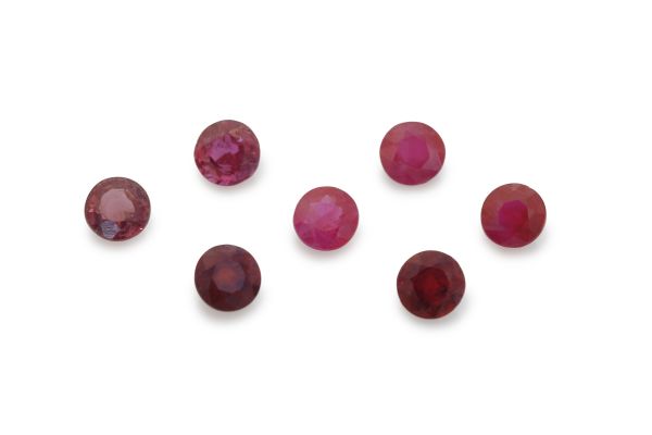 Ruby 3-4mm Faceted Rounds @ $150.00/ct.