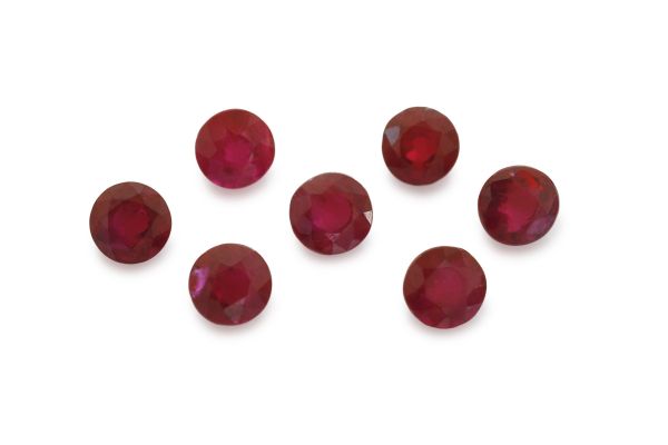 Ruby 3-4mm Faceted Rounds @ $450.00/ct.