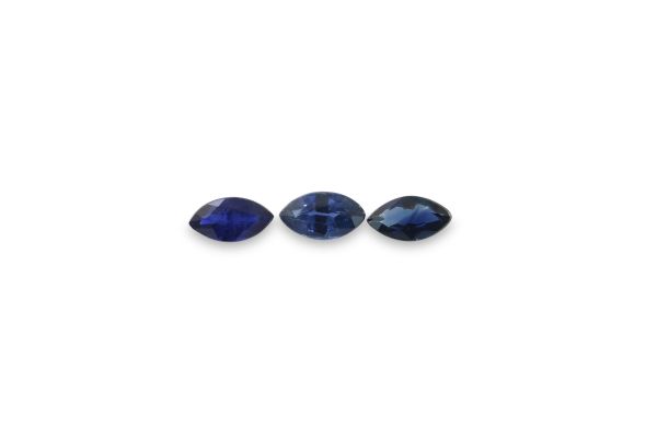 3.5 mm Long Blue Sapphire Faceted Marquise @ $50.00 / ct