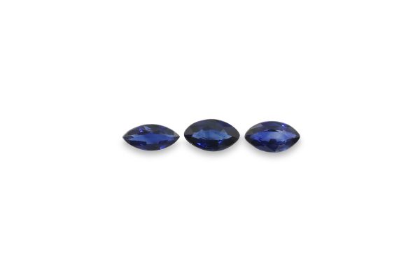 3.5 mm Long Blue Sapphire Faceted Marquise @ $75.00 / ct