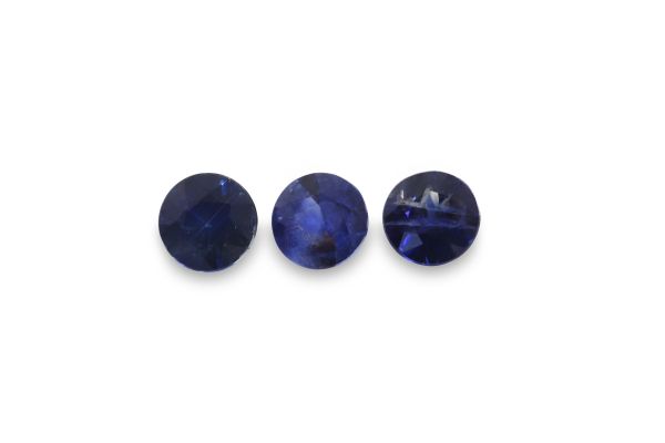 3 mm Natural Sapphire Diamond Cut Round