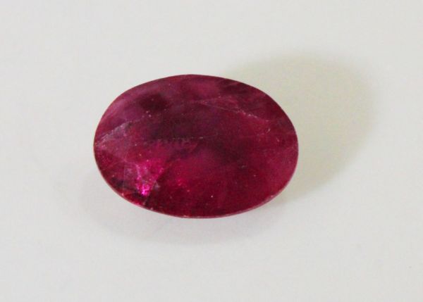 Ruby Faceted Oval, 1.21 cts. - 5.75x7.7mm - Commercial Grade
