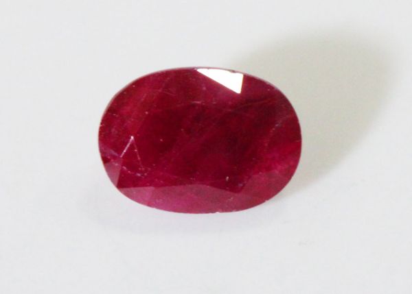 Ruby Faceted Oval, 1.64 cts. - 5.7x7.69mm - Commercial Grade